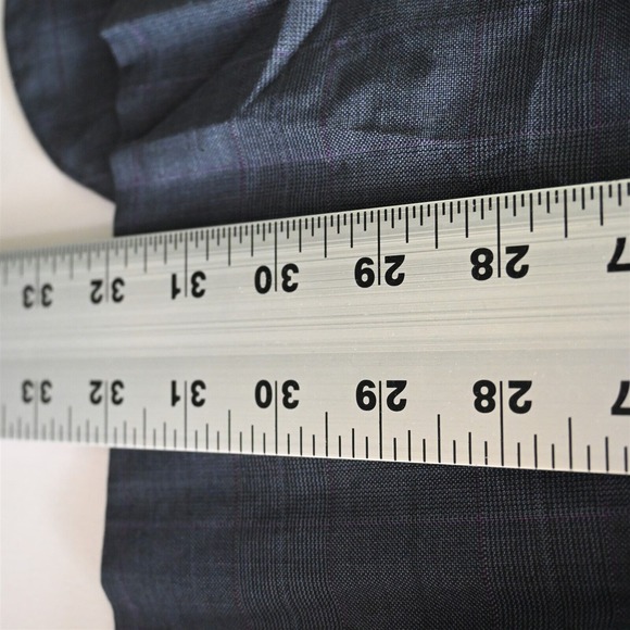 Vitale Barberis Canonico 50R Blue Glenn Check Wool Blazer Suit Jacket Sport Coat - Picture 11 of 16